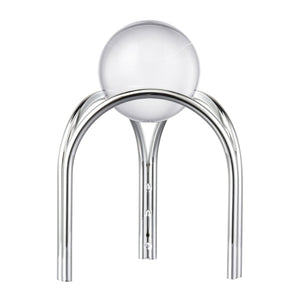 Atlas Sibyl Orb Stand Set of 2 - Elegant Silver Tripod Bases with Detachable Glass Orbs for Modern Décor AC11591-01S