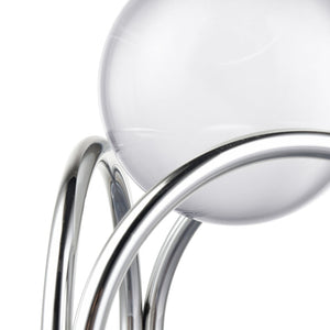 Atlas Sibyl Orb Stand Set of 2 - Elegant Silver Tripod Bases with Detachable Glass Orbs for Modern Décor AC11591-01S