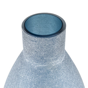 Atlas Skye Frosted Glass Vase - Ice Blue Coastal Decor for Modern Interiors, Perfect for Single-Stem Displays AC11595-01