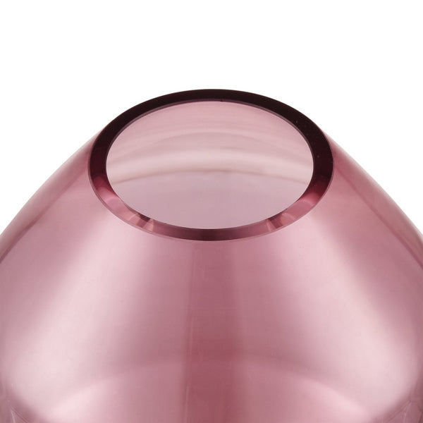 Atlas Sofia Vase - Striking Geometric Glass Decor in Rich Bordeaux for Elegant Home Accents and Displays Large AC11597-01