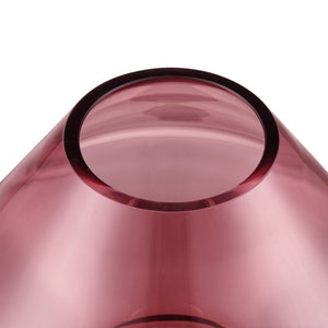 Atlas Sofia Vase - Striking Geometric Glass Decor in Rich Bordeaux for Elegant Home Accents and Displays Small AC11598-01