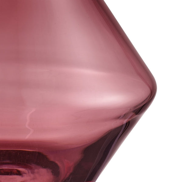 Atlas Sofia Vase - Striking Geometric Glass Decor in Rich Bordeaux for Elegant Home Accents and Displays Small AC11598-01