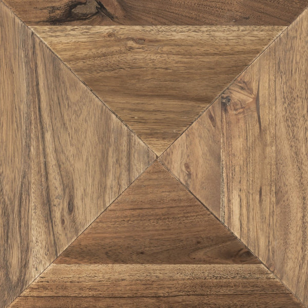 Atlas Sollis Decorative Object - Chic Beige Mango Wood Pyramid for Modern Accent & Home Styling AC11599-01