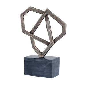 Atlas Spade Object - Antique Bronze Metal Sculpture with Marble Base for Timeless Home Elegance & Style AC11601-01