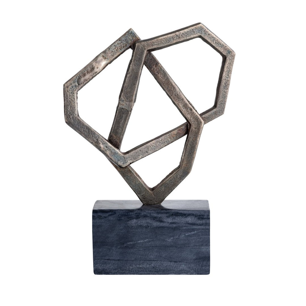 Atlas Spade Object - Antique Bronze Metal Sculpture with Marble Base for Timeless Home Elegance & Style AC11601-01