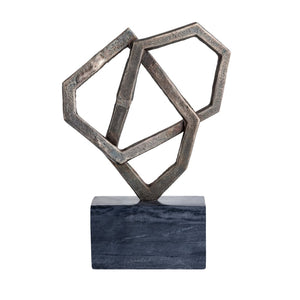 Atlas Spade Object - Antique Bronze Metal Sculpture with Marble Base for Timeless Home Elegance & Style AC11601-01