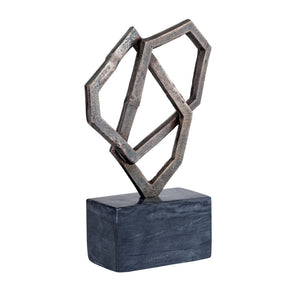 Atlas Spade Object - Antique Bronze Metal Sculpture with Marble Base for Timeless Home Elegance & Style AC11601-01