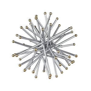 Atlas Spike Sculptural Accent - Silver and Gold Metallic Decorative Object for Modern Home Decor AC11603-01