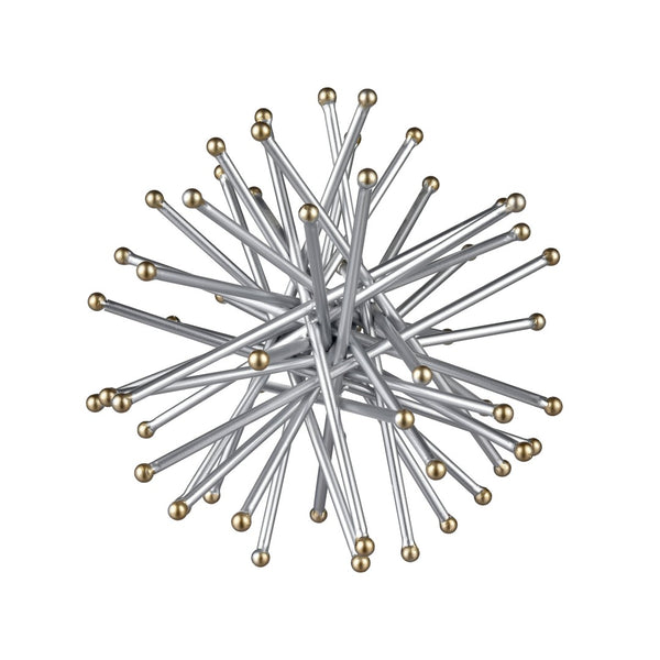 Atlas Spike Sculptural Accent - Silver and Gold Metallic Decorative Object for Modern Home Decor AC11603-01