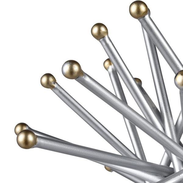Atlas Spike Sculptural Accent - Silver and Gold Metallic Decorative Object for Modern Home Decor AC11603-01