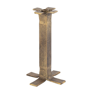 Atlas Splay Candleholder - Midcentury Minimalist Design in Antique Brass for Elegant Home Decor Statements Medium Aged Brass AC11605-01
