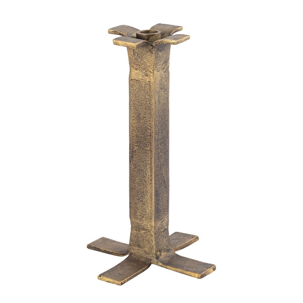 Atlas Splay Candleholder - Midcentury Minimalist Design in Antique Brass for Elegant Home Decor Statements Medium Aged Brass AC11605-01