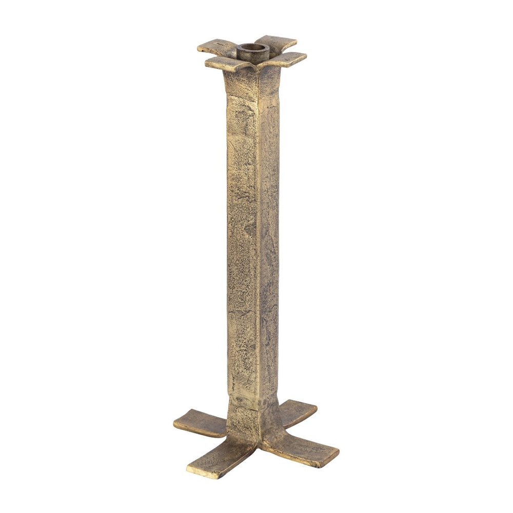 Atlas Splay Candleholder - Midcentury Minimalist Design in Antique Brass for Elegant Home Decor Statements Large Aged Brass AC11605-02