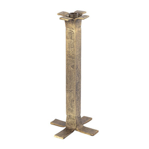 Atlas Splay Candleholder - Midcentury Minimalist Design in Antique Brass for Elegant Home Decor Statements Large Aged Brass AC11605-02