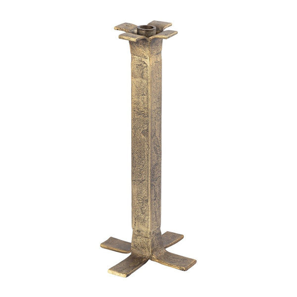 Atlas Splay Candleholder - Midcentury Minimalist Design in Antique Brass for Elegant Home Decor Statements Large Aged Brass AC11605-02