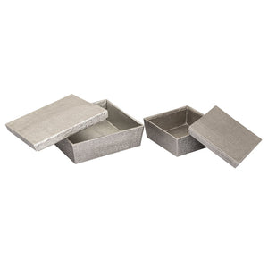 Atlas Square Linen Texture Box - Elegant Antique Nickel Finish for Stylish Storage & Home Decor Accent Large Nickel AC11610-04