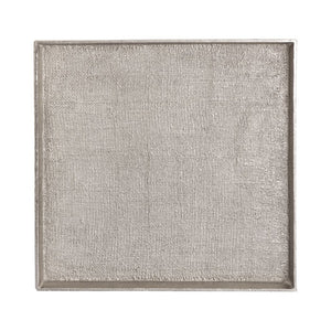 Atlas Square Linen Texture Tray Set of 2 - Elegant Antique Nickel Nesting Trays for Home Décor & Organization AC11611-02S