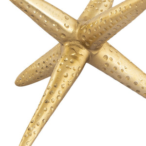 Atlas Star Jacks Decorative Object Set - Oversized Sculptural Accents in Metallic Champagne for Modern Decor AC11614-01S