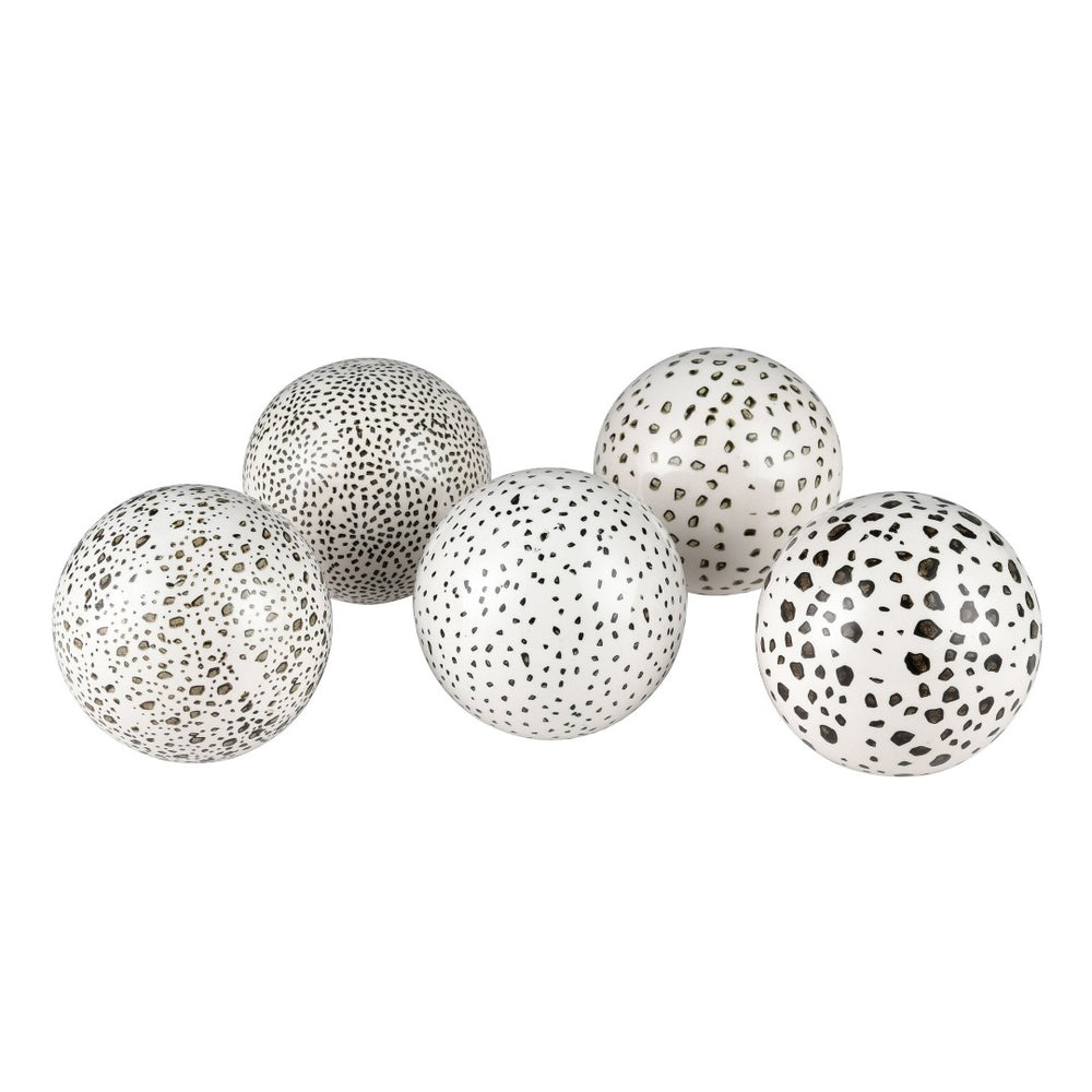 Atlas Stassi Orbs - Hand-Painted Ceramic Set of 5 for Modern Home Decor & Stylish Centerpieces AC11615-01S