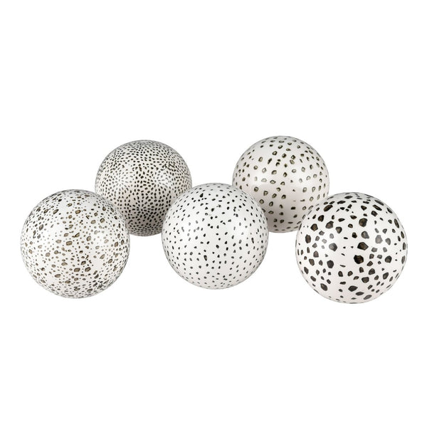 Atlas Stassi Orbs - Hand-Painted Ceramic Set of 5 for Modern Home Decor & Stylish Centerpieces AC11615-01S