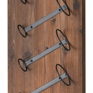 Atlas Stilton Wine Rack - Rustic Wall-Mounted Storage for Kitchen & Bar, Stylish Wood & Iron Design AC11618-01