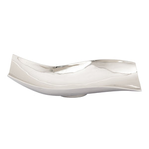 Atlas Sway Bowl - Elegant Set of 2 Polished Silver Nesting Bowls for Modern Home Decor and Organization AC11620-01S