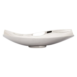 Atlas Sway Bowl - Elegant Set of 2 Polished Silver Nesting Bowls for Modern Home Decor and Organization AC11620-01S