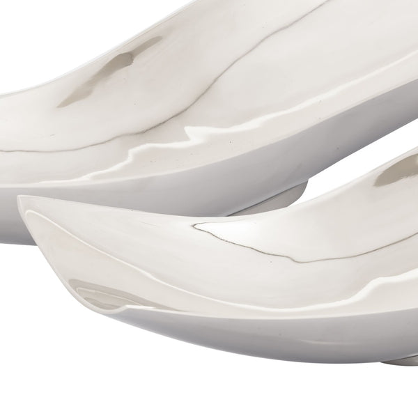 Atlas Sway Bowl - Elegant Set of 2 Polished Silver Nesting Bowls for Modern Home Decor and Organization AC11620-01S