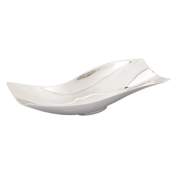 Atlas Sway Bowl - Elegant Set of 2 Polished Silver Nesting Bowls for Modern Home Decor and Organization AC11620-01S