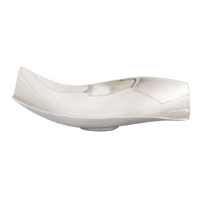 Atlas Sway Bowl - Elegant Set of 2 Polished Silver Nesting Bowls for Modern Home Decor and Organization AC11620-01S