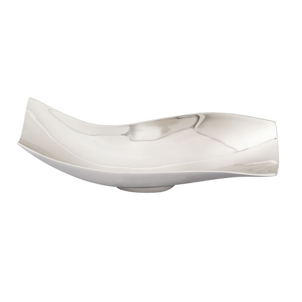 Atlas Sway Bowl - Elegant Set of 2 Polished Silver Nesting Bowls for Modern Home Decor and Organization AC11620-01S