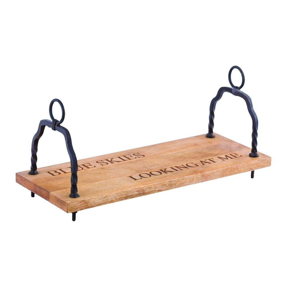 Atlas Swing - Blue Skies Decorative Mango Wood Accent for Living Rooms, Bedrooms & Coastal Decor AC11621-01