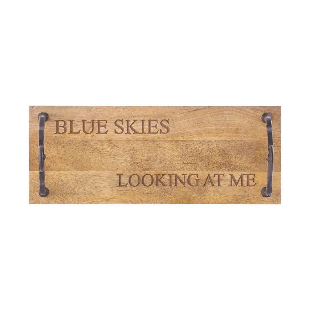 Atlas Swing - Blue Skies Decorative Mango Wood Accent for Living Rooms, Bedrooms & Coastal Decor AC11621-01