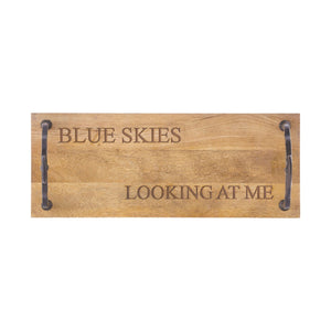 Atlas Swing - Blue Skies Decorative Mango Wood Accent for Living Rooms, Bedrooms & Coastal Decor AC11621-01