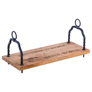 Atlas Swing - Rustic Natural Wood Decorative Accent Shelf for Home, Nursery, or Retail Displays AC11622-01
