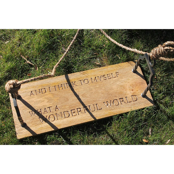 Atlas Swing - Rustic Natural Wood Decorative Accent Shelf for Home, Nursery, or Retail Displays AC11622-01