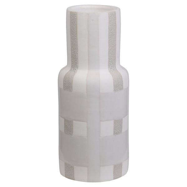 Atlas Tammy Vase - Elegant Earthenware Accent with Woven Glaze for Modern and Farmhouse Decor Large AC11625-02