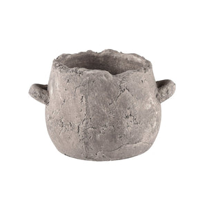 Atlas Tanis Vase - Artful Extra Small Earthenware Accent for Modern & Rustic Home Decor, Aged Gray Finish AC11626-02