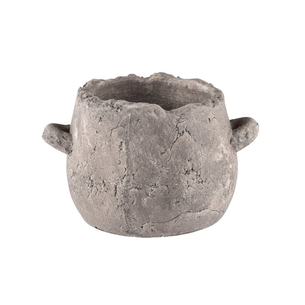 Atlas Tanis Vase - Artful Extra Small Earthenware Accent for Modern & Rustic Home Decor, Aged Gray Finish AC11626-02