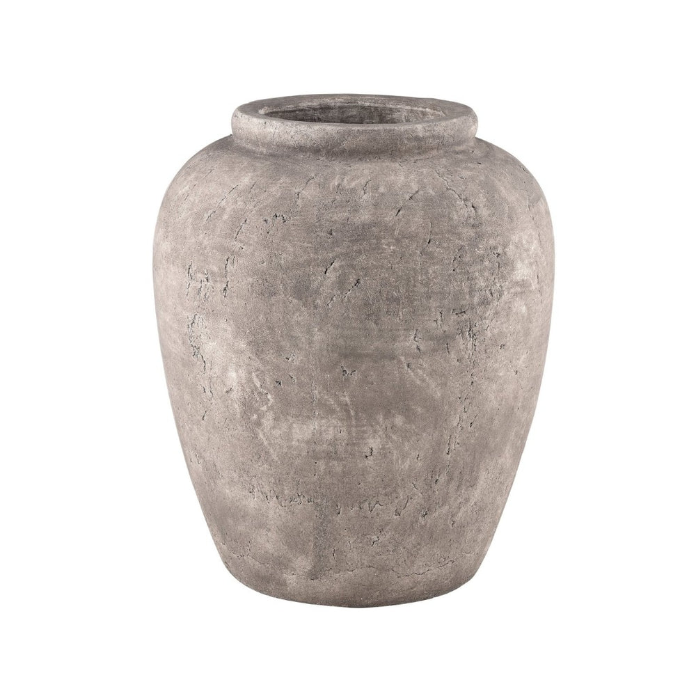Atlas Tanis Vessel - Rustic Earthenware Decor with Taupe Finish for Elegant Home Styling & Display Medium AC11627-01