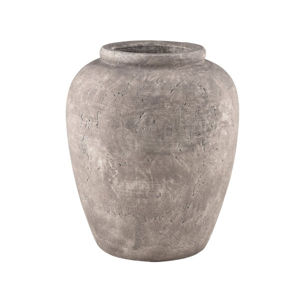 Atlas Tanis Vessel - Rustic Earthenware Decor with Taupe Finish for Elegant Home Styling & Display Medium AC11627-01