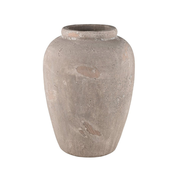 Atlas Tanis Vessel - Rustic Earthenware Decor with Taupe Finish for Elegant Home Styling & Display Large AC11627-02