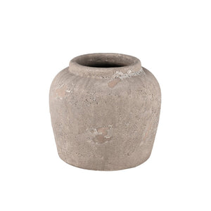 Atlas Tanis Vessel - Rustic Earthenware Decor with Taupe Finish for Elegant Home Styling & Display Small AC11628-01