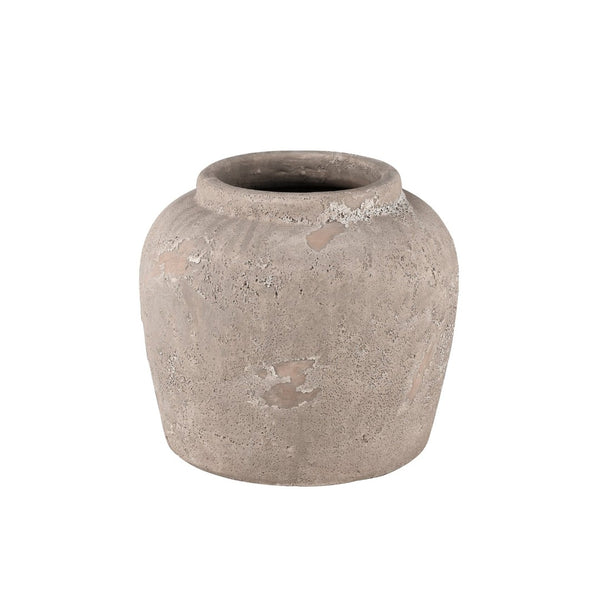 Atlas Tanis Vessel - Rustic Earthenware Decor with Taupe Finish for Elegant Home Styling & Display Small AC11628-01