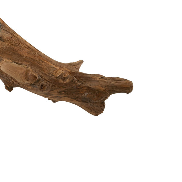 Atlas Teak Root Bowl - Organic Elegance with Hammered Aluminum Insert for Stunning Home Décor Accent Large AC11630-01