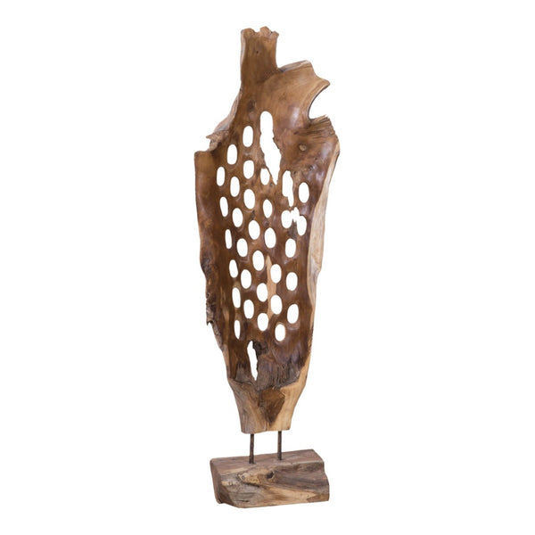 Atlas Teak Root Sculpture - Handcrafted Organic Art for Stunning Floor Display in Any Interior Style AC11632-01