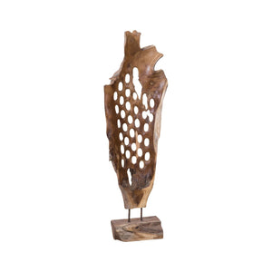 Atlas Teak Root Sculpture - Handcrafted Organic Art for Stunning Floor Display in Any Interior Style AC11632-01