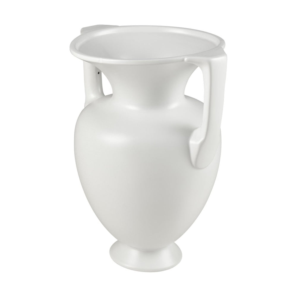 Atlas Tellis Vase - Sculptural Ceramic Decor with Greek-Inspired Design and Modern Fluted Elegance Medium White AC11633-01