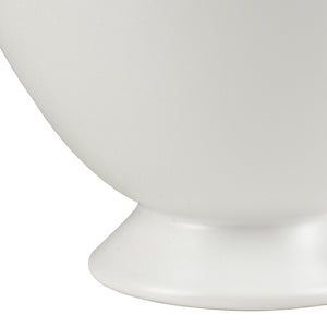 Atlas Tellis Vase - Sculptural Ceramic Decor with Greek-Inspired Design and Modern Fluted Elegance Medium White AC11633-01