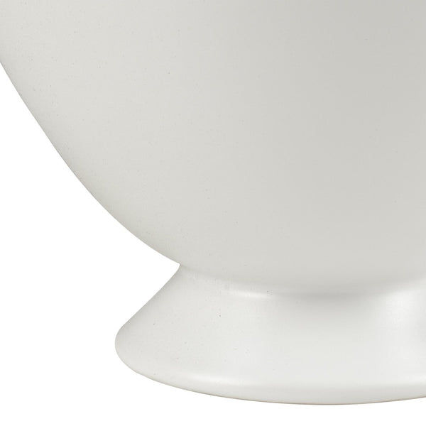 Atlas Tellis Vase - Sculptural Ceramic Decor with Greek-Inspired Design and Modern Fluted Elegance Medium White AC11633-01